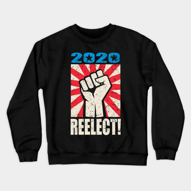 Reelect Trump Election 2020 Vintage Crewneck Sweatshirt by Designkix